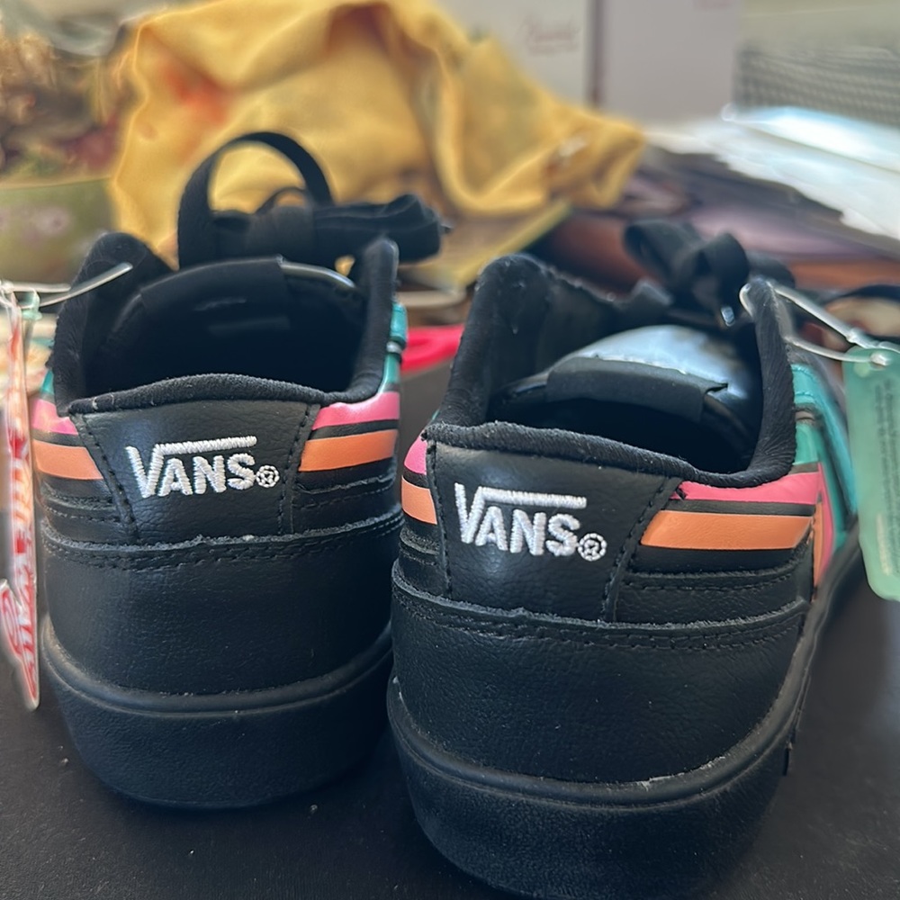 #76 Brand new Vans Lowland CC faded black/multi sneakers - Picture 8 of 14
